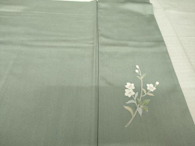 平和屋着物●訪問着 友禅 作家物 草花文 暈し染め 正絹 逸品 未使用 AABK9366ck
