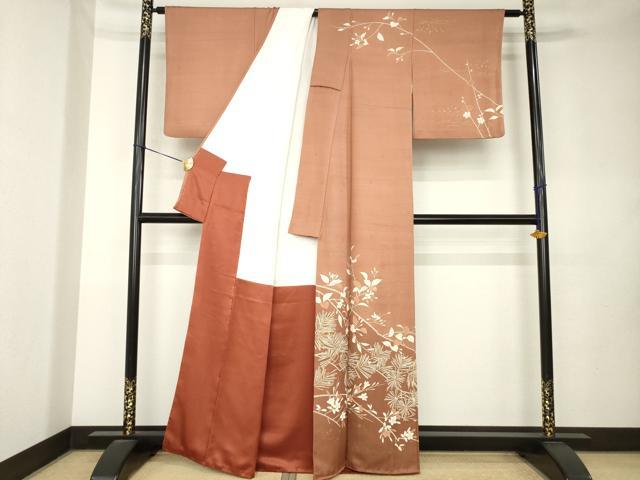 平和屋着物●訪問着 作家物 枝花文 金彩 正絹 逸品 AABK9398ck