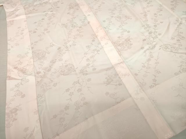 平和屋着物●振袖用長襦袢 無双仕立て 草花地紋 暈し染め 半衿刺繍 正絹 逸品 AABK9400ck