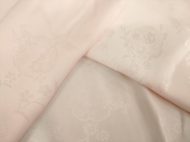平和屋着物●振袖用長襦袢 無双仕立て 草花地紋 暈し染め 半衿刺繍 正絹 逸品 AABK9400ck