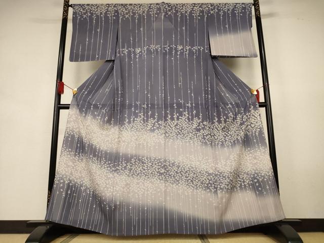 平和屋着物*夏物 訪問着 絽 枝垂れ花文 暈し染め 正絹 逸品 AABK9404jd