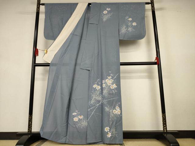 平和屋着物*夏物 訪問着 絽 草花文 ろうけつ染め 金彩 正絹 逸品 未使用 AABK9408jd