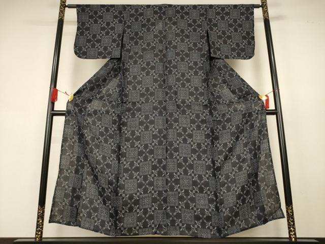 平和屋着物*夏物 重要無形文化財 本場宮古上布 花菱文 苧麻 逸品 AABK9415jd