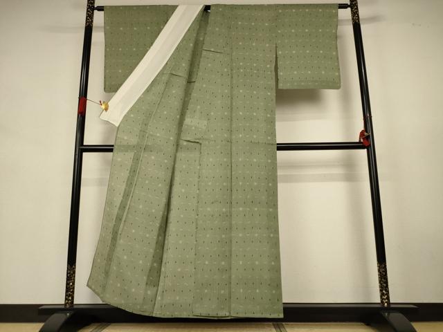 平和屋着物*夏物 紗紬 絣文 正絹 逸品 AABK9427jd