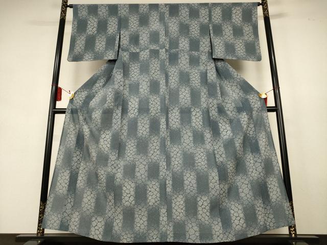 平和屋着物*夏物 小紋 絽 石畳文 正絹 逸品 AABK9431jd