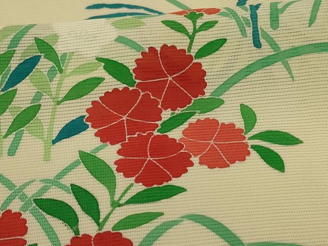平和屋着物*夏物 訪問着 絽 草花文 正絹 逸品 AABK9441jd