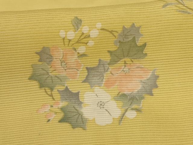 平和屋着物*夏物 小紋 絽 草花丸文 正絹 逸品 AABK9446jd