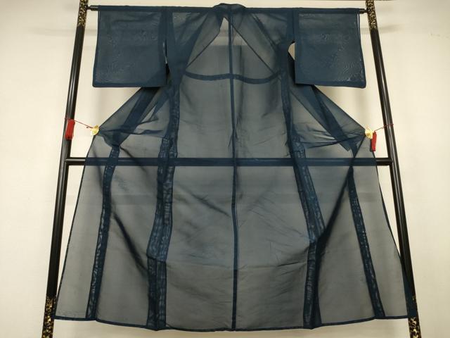 平和屋着物*夏物 小紋 紗 流水笹文 正絹 逸品 AABK9451jd