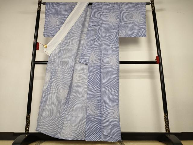 平和屋着物*夏物 小紋 絽 網目花文 やまと誂製 洗える着物 AABK9457jd