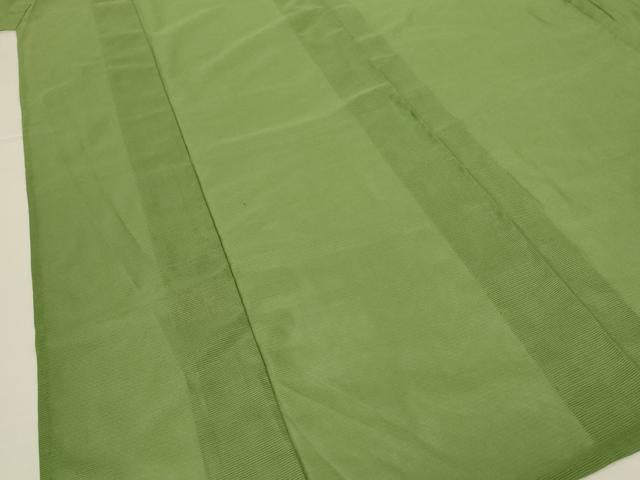 平和屋着物*夏物 色無地 絽 草色 洗える着物 AABK9465jd