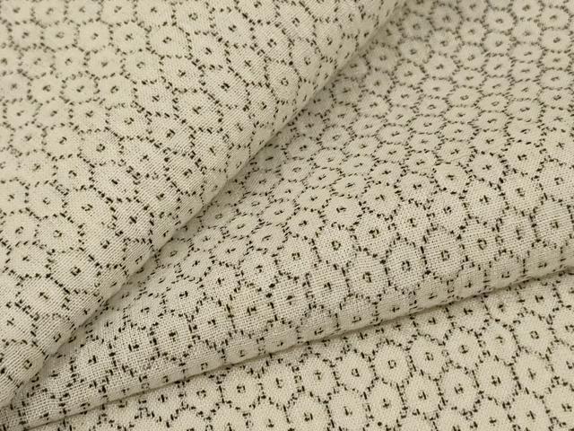 平和屋着物*夏物 男性 本場小千谷ちぢみ 亀甲柄 反端付き 麻 逸品 AABK9487jd