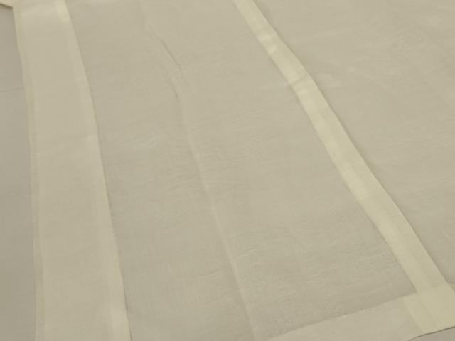 平和屋着物*夏物 長襦袢 草花紋紗 生成り色 麻 AABK9504jd