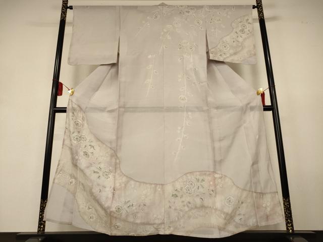 平和屋着物*夏物 訪問着 紗紬 作家物 絞り 辻が花 正絹 逸品 AABK9509jd