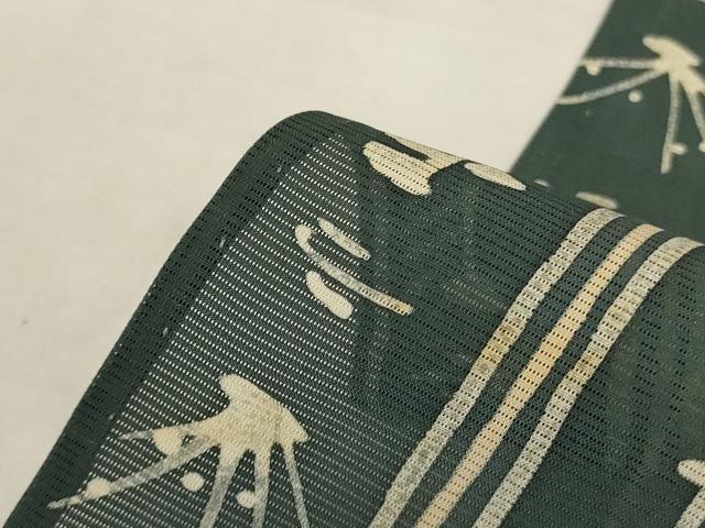 平和屋着物*夏物 小紋 絽 ろうけつ染め 間道 正絹 逸品 AABK9524jd