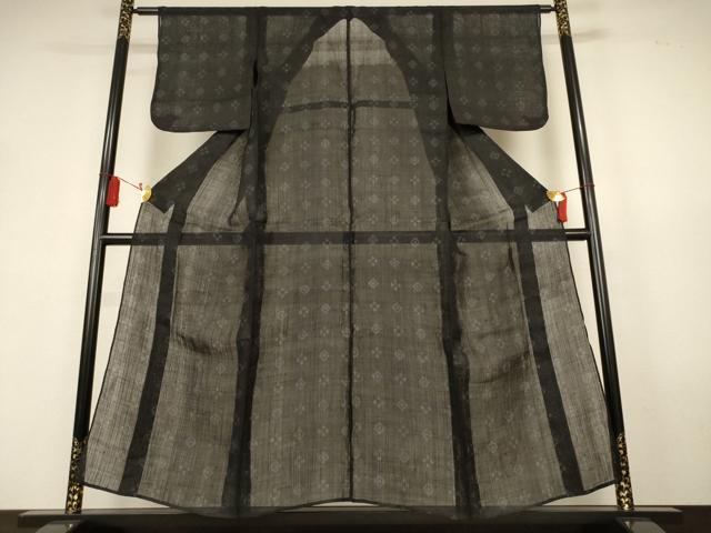 平和屋着物*夏物 重要無形文化財 本場宮古上布 花菱文 苧麻 逸品 AABK9527jd