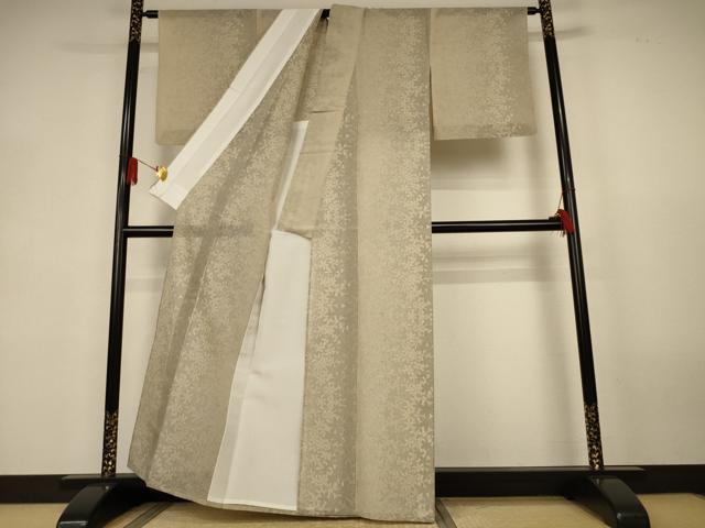 平和屋着物*夏物 越後夏大島物語 草花文 証紙付き 正絹 逸品 AABK9529jd