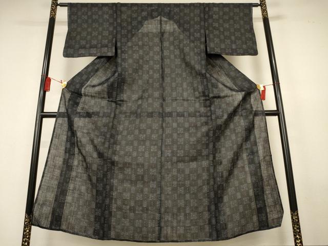 平和屋着物*夏物 重要無形文化財 本場宮古上布 幾何学文様 苧麻 逸品 AABK9530jd