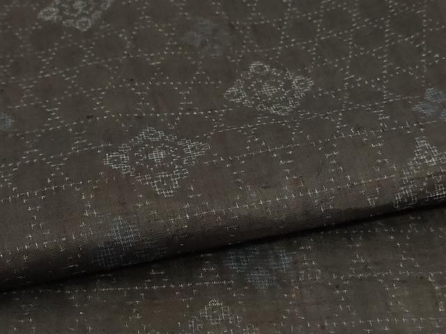 平和屋着物*夏物 重要無形文化財 本場宮古上布 菱文 苧麻 逸品 AABK9534jd