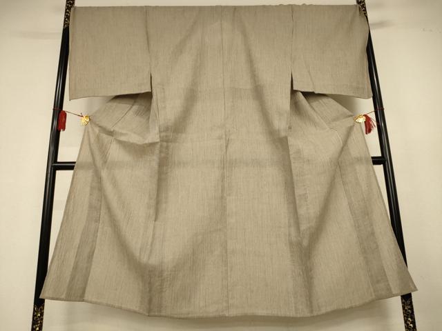 平和屋着物*夏物 男性 本場小千谷ちぢみ 縞 キングサイズ 麻 逸品 未使用 AABK9537jd