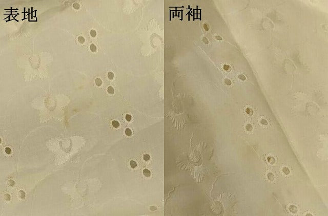 平和屋着物*夏物 長襦袢 総レース 草花文 白色 AABK9557jd