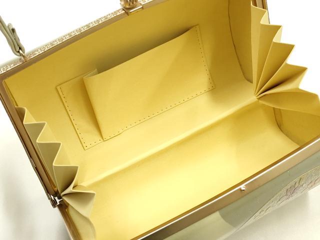 平和屋着物▼和装小物 和装バッグ ハンドバッグ 花柄 金銀彩 逸品 AABK9569ay