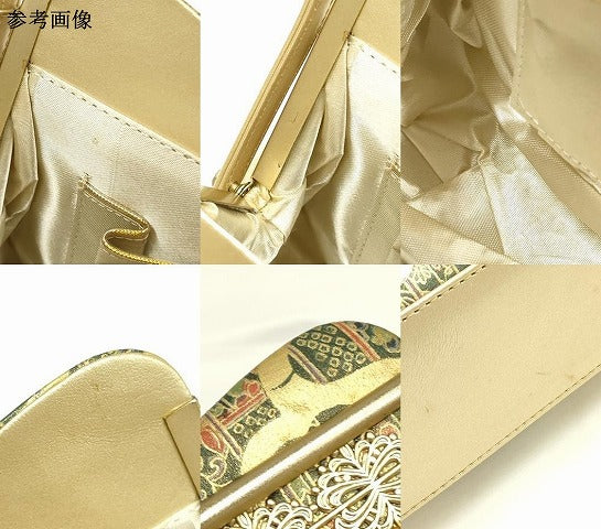 平和屋着物▼和装小物 和装バッグ ハンドバッグ 吉祥模様 金彩 逸品 AABK9573ay