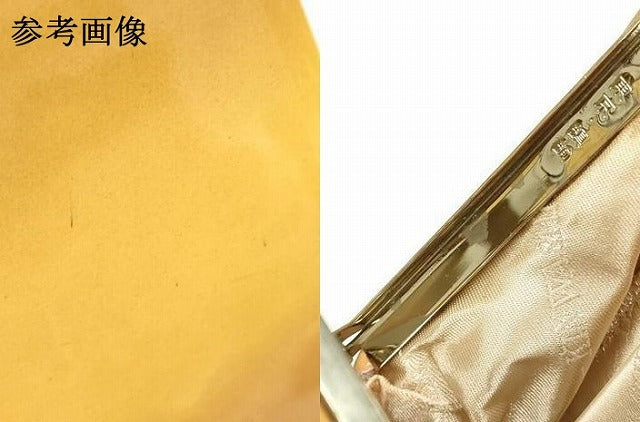 平和屋着物▼和装小物 和装バッグ 金鷲本舗 東京謹製 キンワシ印 ハンドバッグ 枝花文 金彩 逸品 未使用 AABK9580ay