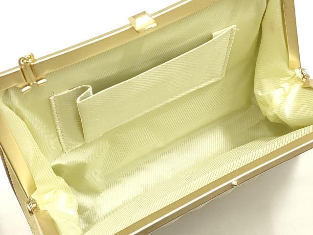 平和屋着物▼和装小物 和装バッグ ハンドバッグ チェーンバッグ 花蝶文 金糸 逸品 AABK9589ay
