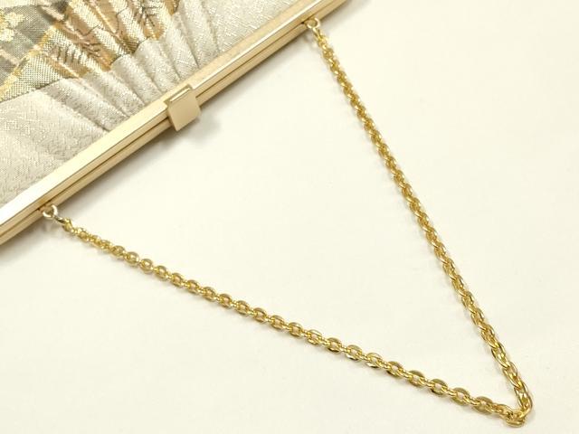 平和屋着物▼和装小物 和装バッグ ハンドバッグ チェーンバッグ 吉祥花文 金糸 逸品 AABK9600ay