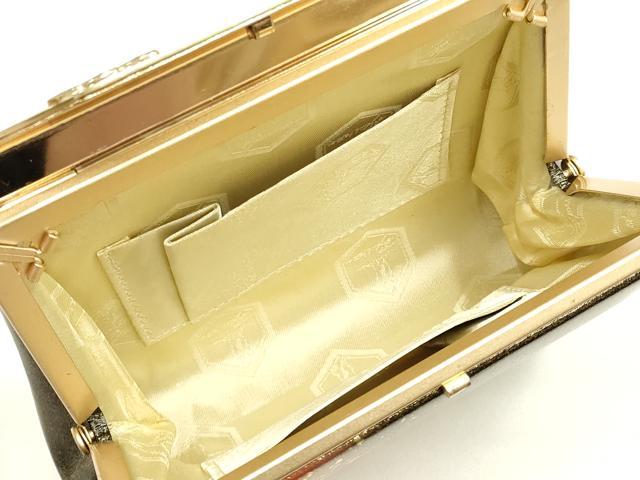 平和屋着物▼和装小物 和装バッグ ハンドバッグ チェーンバッグ 箔散らし 金糸 暈し ラインストーン 逸品 AABK9601ay