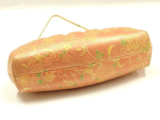 平和屋着物▼和装小物 和装バッグ ハンドバッグ チェーンバッグ 花唐草文 金彩 逸品 AABK9602ay