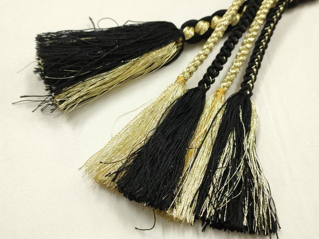 平和屋着物●和装小物 振袖用帯締め 装飾 パール ラインストーン あわじ玉 金糸 逸品 AABK9638ay