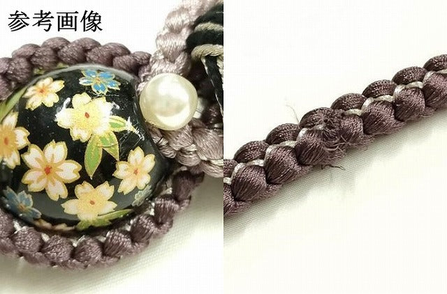 平和屋着物●和装小物 振袖用帯締め 装飾 飾り玉 あわじ玉 パール 銀糸 逸品 未使用 AABK9653ay