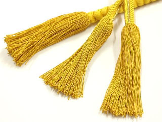 平和屋着物●和装小物 振袖用帯締め 装飾 ちりめん細工 金糸 撚り房 正絹 逸品 AABK9670ay