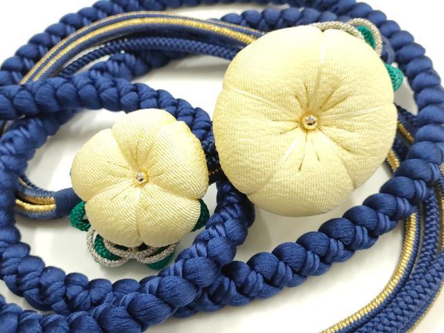 平和屋着物●和装小物 振袖用帯締め 装飾 ちりめん細工 金銀糸 撚り房 正絹 逸品 AABK9692ay