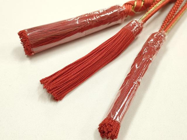 平和屋着物●和装小物 振袖用帯締め 翠嵐工房 装飾 パール あわじ玉 金銀糸 撚り房 正絹 逸品 未使用 AABK9693ay