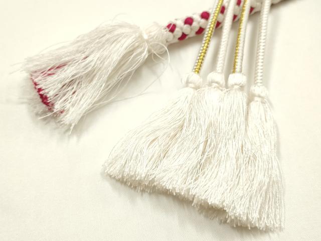 平和屋着物●和装小物 振袖用帯締め 装飾 ちりめん細工 金糸 正絹 逸品 AABK9702ay