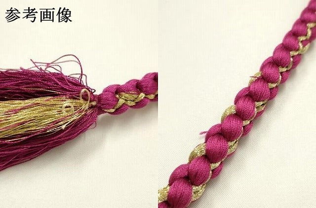 平和屋着物●和装小物 振袖用帯締め 装飾 ちりめん細工 パール 金糸 正絹 逸品 AABK9707ay
