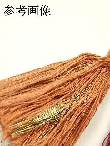 平和屋着物●和装小物 振袖用帯締め 装飾 つまみ細工 パール 金糸 正絹 逸品 AABK9720ay