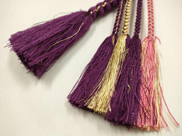平和屋着物●和装小物 振袖用帯締め 装飾 パール ビーズ 金糸 正絹 逸品 AABK9721ay