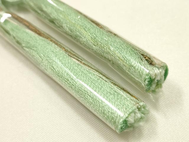 平和屋着物*夏物 和装小物 上質な帯締め2本 レース組 平組 金糸 正絹 逸品 未使用 AABK9744ay