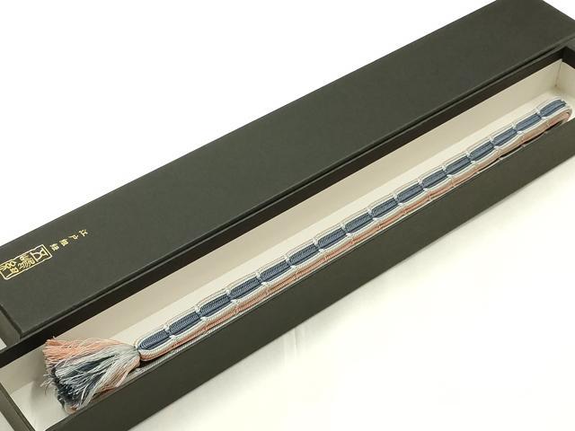 平和屋着物●無形文化財 江戸組紐 五嶋紐 帯締め 平組 正絹 逸品 AABK9778ay