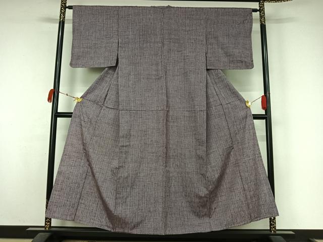 平和屋着物▽上質な紬 単衣 立涌文 正絹 逸品 AABK9804jh