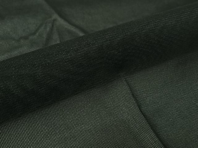 平和屋着物▽道行コート スリーシーズン 春夏秋 塵除け 黒地 ロング丈 正絹 逸品 AABK9828jh