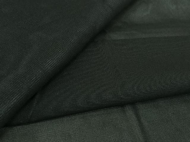 平和屋着物▽道行コート スリーシーズン 春夏秋 塵除け 黒地 ロング丈 正絹 逸品 AABK9828jh