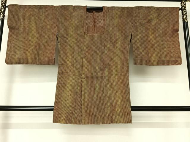 平和屋着物▽道行コート スリーシーズン 春夏秋 塵除け 霞文 正絹 逸品 AABK9829jh