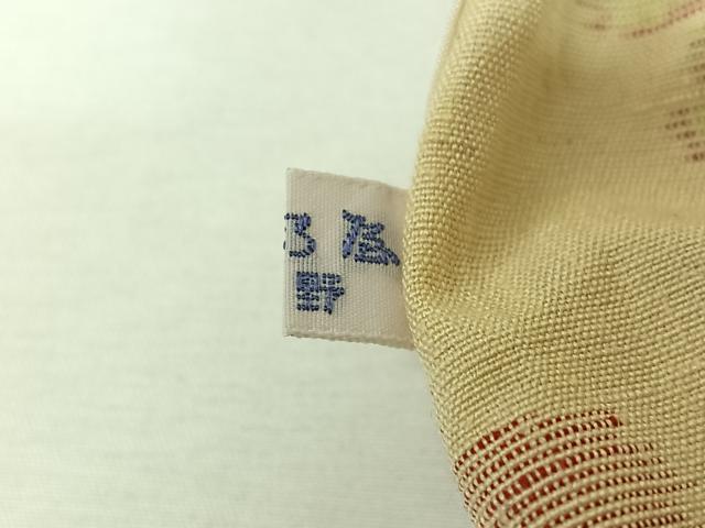 平和屋着物▽上質な紬 単衣 更紗花文 鈴乃屋扱い 正絹 逸品 AABK9841jh