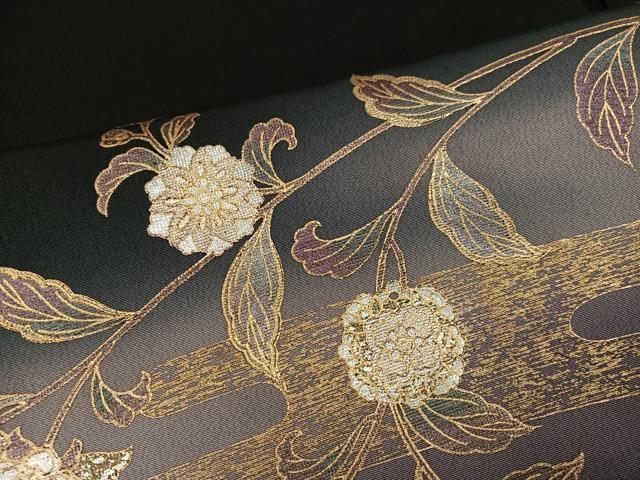 平和屋着物●豪華黒留袖 作家物 泰常 駒刺繍 花唐草文 暈し染め 金彩 やまと誂製 正絹 逸品 AABK9881ph