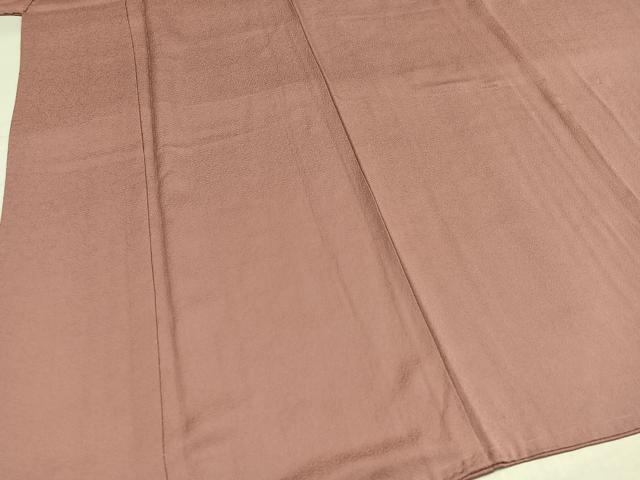 平和屋着物●上質な色無地 花地紋 ときがら茶色 正絹 逸品 未使用 AABK9889ph