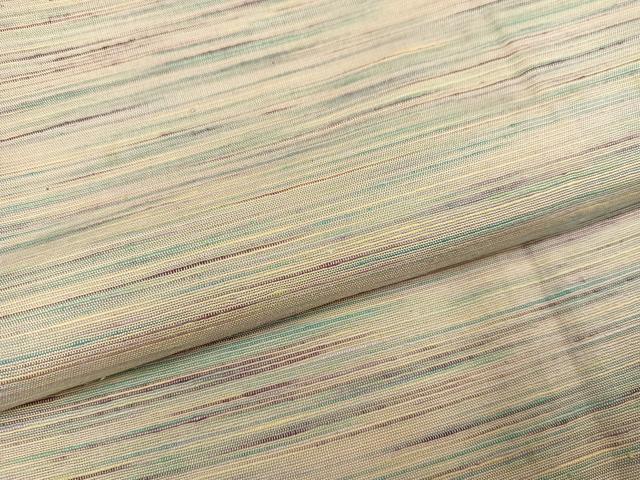 平和屋着物●紅花紬 米沢 霞文 正絹 逸品 未使用 AABK9896ph